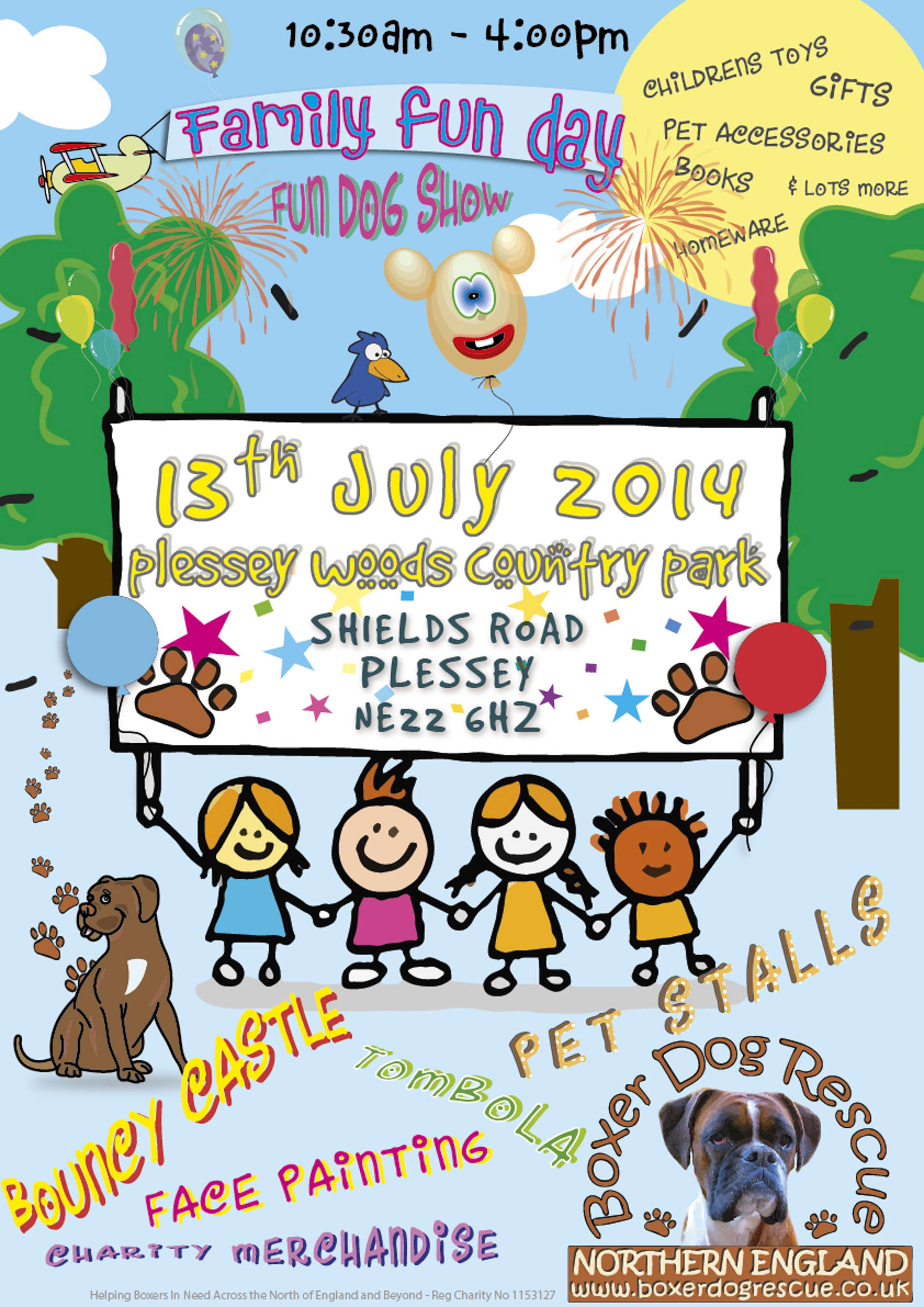 Scarisbrick & Plessey boxer dog rescue charity events